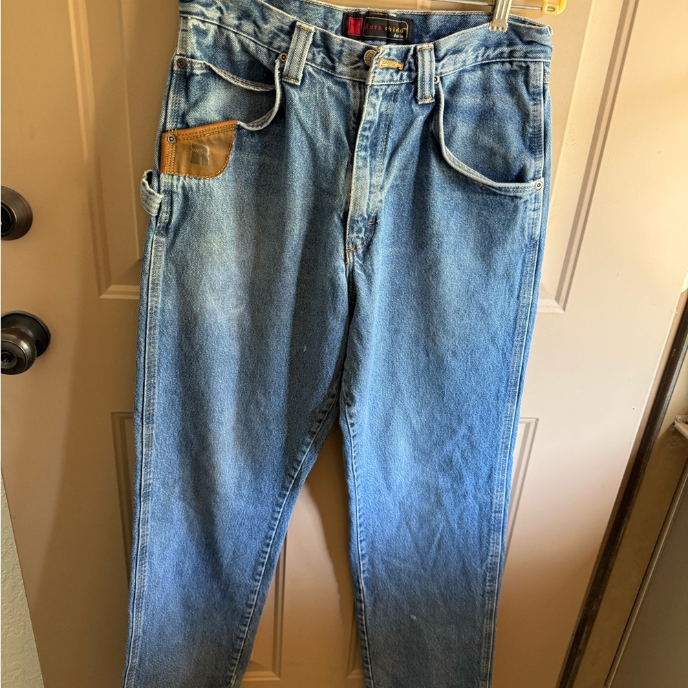 Wrangler Riggs Jeans Mens 32X34 Triple Stitch Workwear Denim.